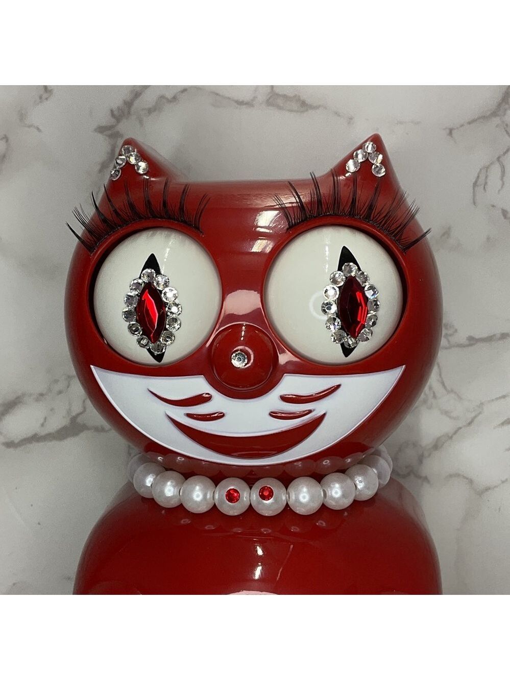 Jeweled Space Cherry Red Lady Kit-Cat Klock clock SUPER RARE